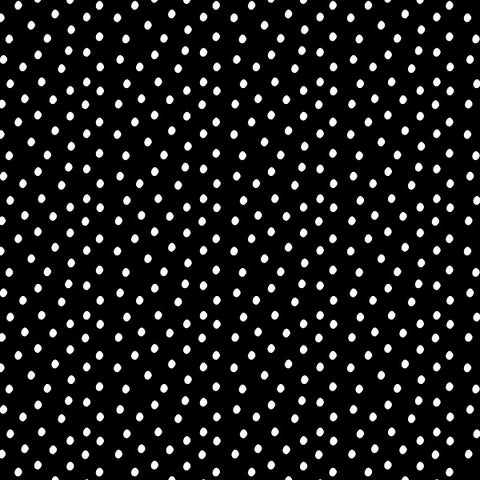 black and white abstract spot 100% cotton small design patchwork craft cotton fabric perfect for summer clothes dresses tops lightweight cool Kayes dressmaking Southend Westcliff sewing fabric cool clothes pattern fabric shops Metre discount cheap 