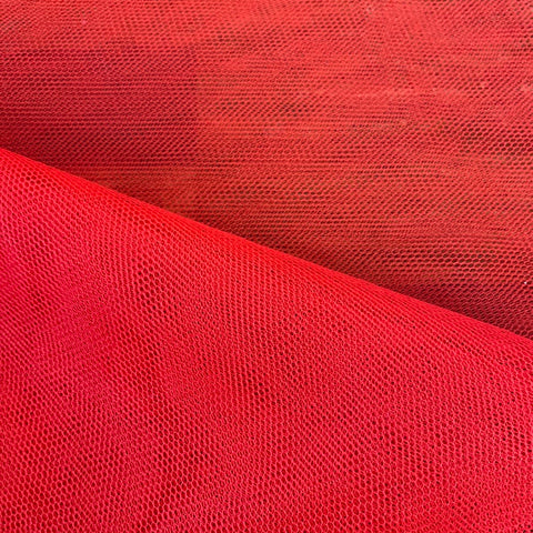 **Remnant 110403 0.5m Dress Net - Red - 150cm Wide **