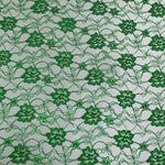 Floral Lace Polyester Fabric 45” Wide 112cm - Per Metre EMERALD