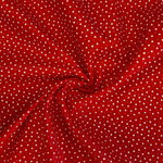 ditsy star red 100% cotton fabric