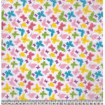 Polycotton Print Children's - Sally Butterfly White - Sold by Half Metre