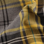 Polyviscose Tartan - Yellow/Grey - Sold By Half Metre