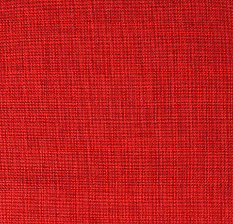 Linoso (Linen Look) Poly - Red - Sold By Half Metre