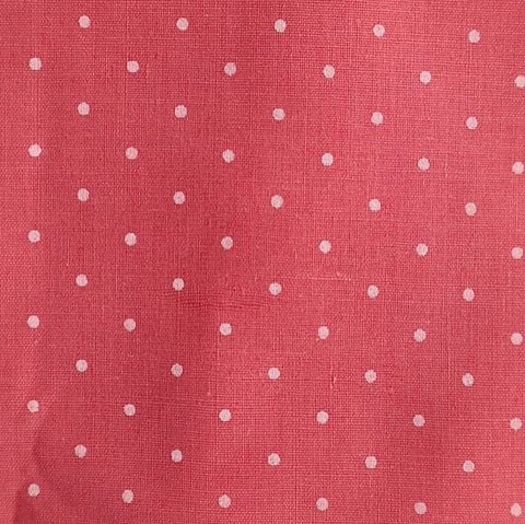 Polycotton Print - Pin Spot - Vintage Pink - Sold by Half Metre